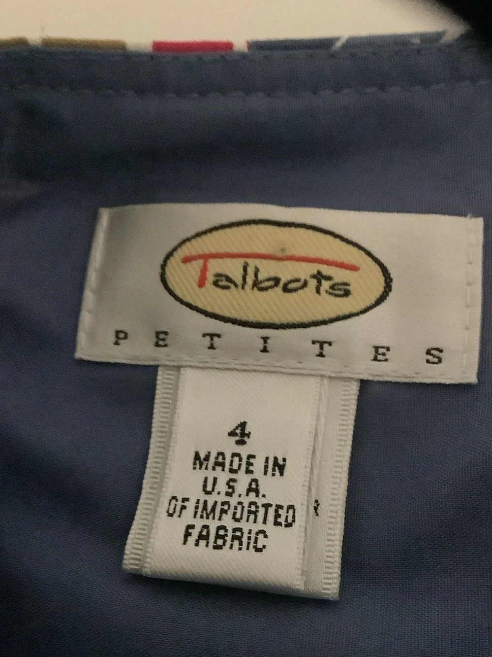 Talbots Multicolor Circular Print Skirt with Olive, Red, Blue & Purple
